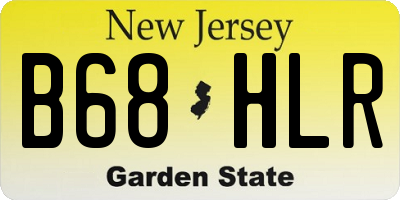 NJ license plate B68HLR