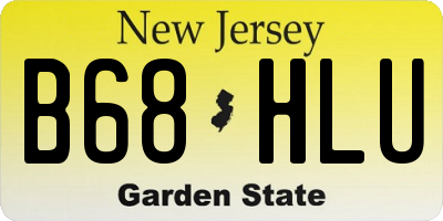 NJ license plate B68HLU
