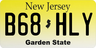 NJ license plate B68HLY