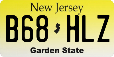 NJ license plate B68HLZ