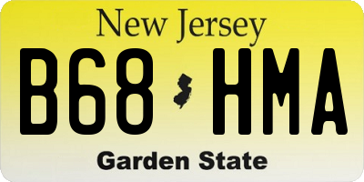 NJ license plate B68HMA