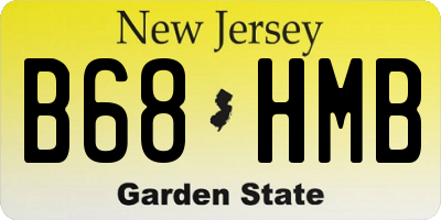 NJ license plate B68HMB