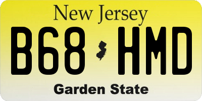 NJ license plate B68HMD