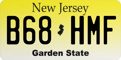 NJ license plate B68HMF