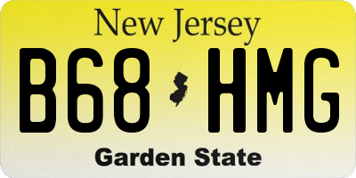 NJ license plate B68HMG