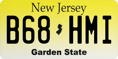 NJ license plate B68HMI