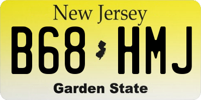NJ license plate B68HMJ