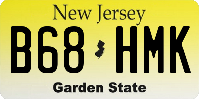 NJ license plate B68HMK