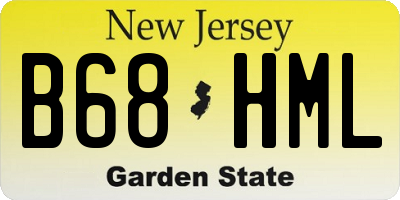 NJ license plate B68HML