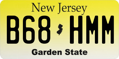 NJ license plate B68HMM