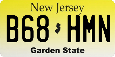 NJ license plate B68HMN