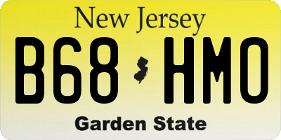 NJ license plate B68HMO
