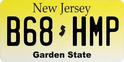NJ license plate B68HMP