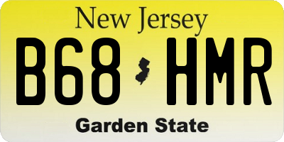 NJ license plate B68HMR