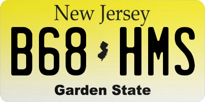 NJ license plate B68HMS