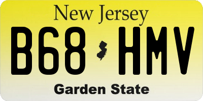 NJ license plate B68HMV