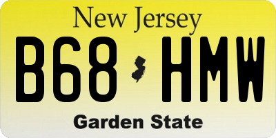 NJ license plate B68HMW