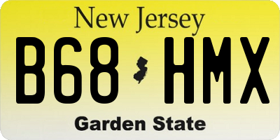 NJ license plate B68HMX