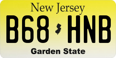 NJ license plate B68HNB