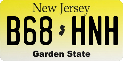 NJ license plate B68HNH