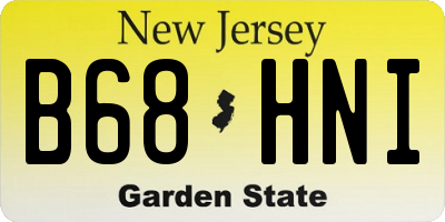 NJ license plate B68HNI
