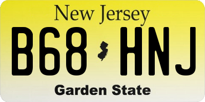 NJ license plate B68HNJ