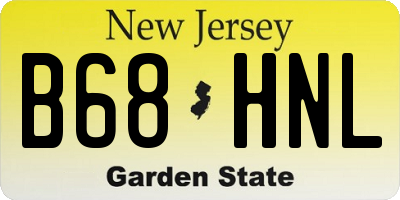 NJ license plate B68HNL