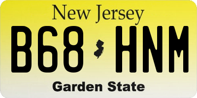 NJ license plate B68HNM