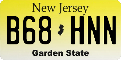 NJ license plate B68HNN