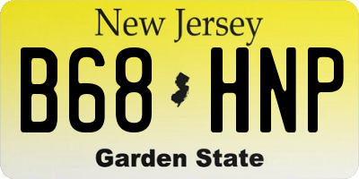 NJ license plate B68HNP