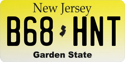 NJ license plate B68HNT