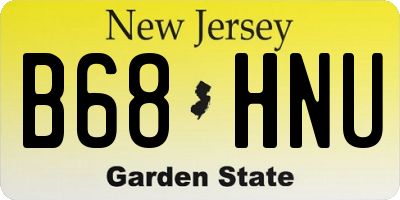 NJ license plate B68HNU