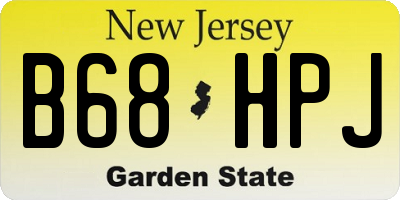 NJ license plate B68HPJ