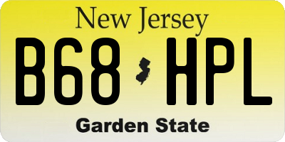 NJ license plate B68HPL