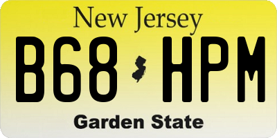 NJ license plate B68HPM