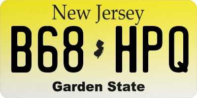 NJ license plate B68HPQ