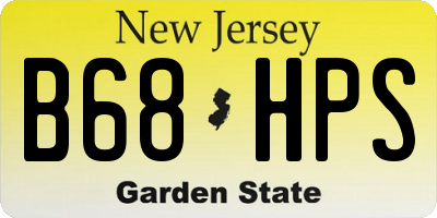 NJ license plate B68HPS