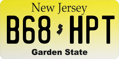 NJ license plate B68HPT