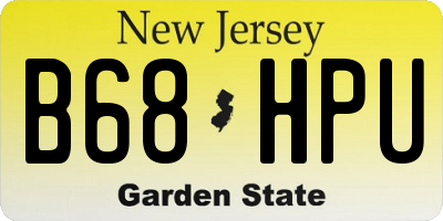 NJ license plate B68HPU