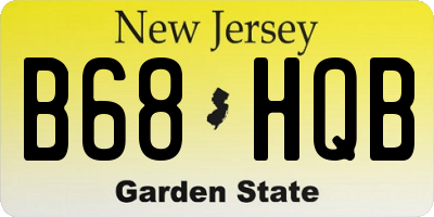 NJ license plate B68HQB