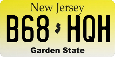 NJ license plate B68HQH