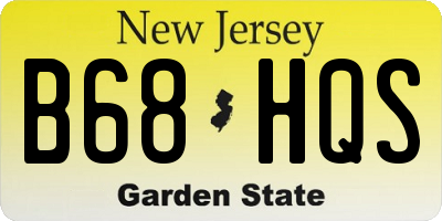 NJ license plate B68HQS