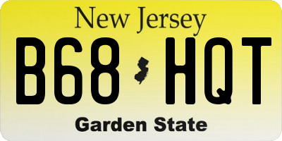 NJ license plate B68HQT