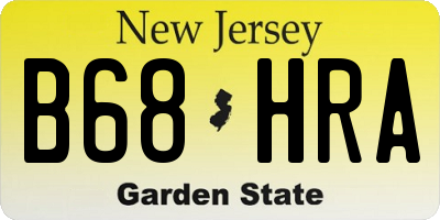 NJ license plate B68HRA