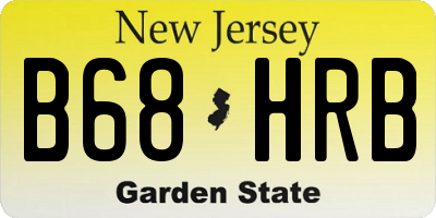 NJ license plate B68HRB