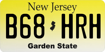NJ license plate B68HRH