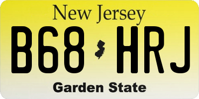 NJ license plate B68HRJ