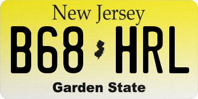 NJ license plate B68HRL