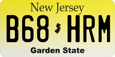 NJ license plate B68HRM