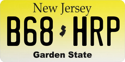 NJ license plate B68HRP